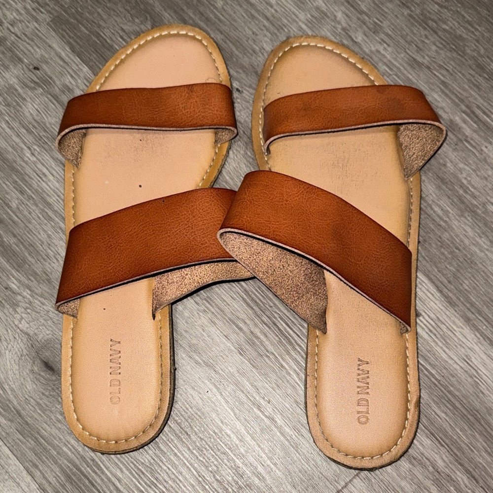 Old Navy Women's Brown Slide Sandals